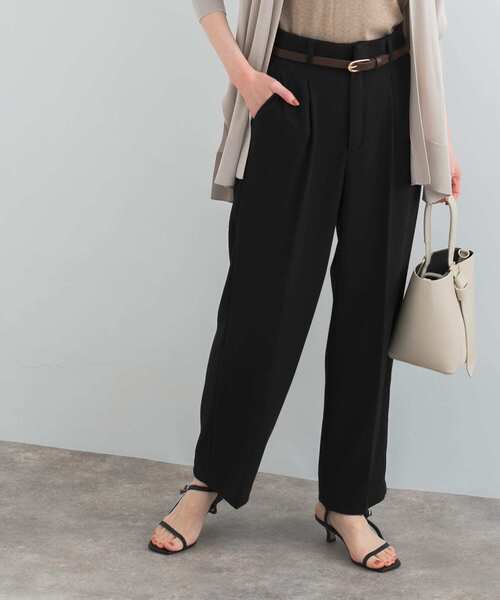 URBAN RESEARCH ROSSO WOMEN（アーバンリサーチ　ロッソ）の「ウォッシャブルセンタープレスパンツ（その他パンツ・レディース・ブラック/ホワイト系その他/ブルー・36/38）」の2枚目の写真