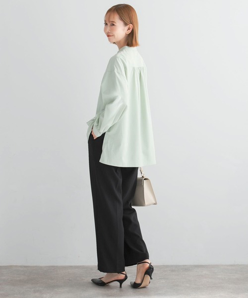 URBAN RESEARCH ROSSO WOMEN（アーバンリサーチ　ロッソ）の「ウォッシャブルセンタープレスパンツ（その他パンツ・レディース・ブラック/ホワイト系その他/ブルー・36/38）」の12枚目の写真