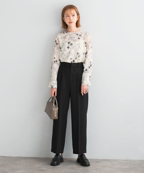 URBAN RESEARCH ROSSO WOMEN（アーバンリサーチ　ロッソ）の「ウォッシャブルセンタープレスパンツ（その他パンツ・レディース・ブラック/ホワイト系その他/ブルー・36/38）」の14枚目の写真