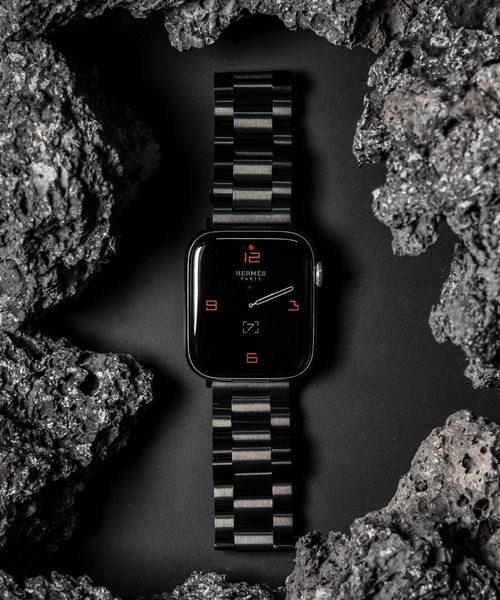 CALIFORNIA OUTFITTERS(カリフォルニア アウトフィッターズ)の「3-12C15 Apple Watch Band アップルウォッチ バンド ベルト(デジタル腕時計・メンズ・シルバー系その他/ブラック/シルバー・40mm/44mm)」の4枚目の写真