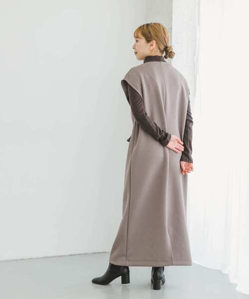 ITEMS URBANRESEARCH（アイテムズ アーバンリサーチ）の「インナーセットダンボールジャンスカ（ワンピース・レディース・ブラック/アイボリー/モカ・FREE）」の20枚目の写真