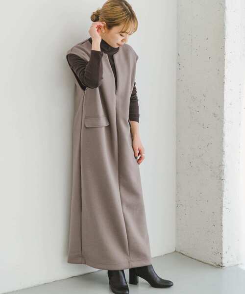 ITEMS URBANRESEARCH（アイテムズ アーバンリサーチ）の「インナーセットダンボールジャンスカ（ワンピース・レディース・ブラック/アイボリー/モカ・FREE）」の21枚目の写真