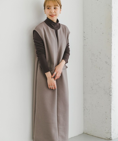 ITEMS URBANRESEARCH（アイテムズ アーバンリサーチ）の「インナーセットダンボールジャンスカ（ワンピース・レディース・ブラック/アイボリー/モカ・FREE）」の22枚目の写真