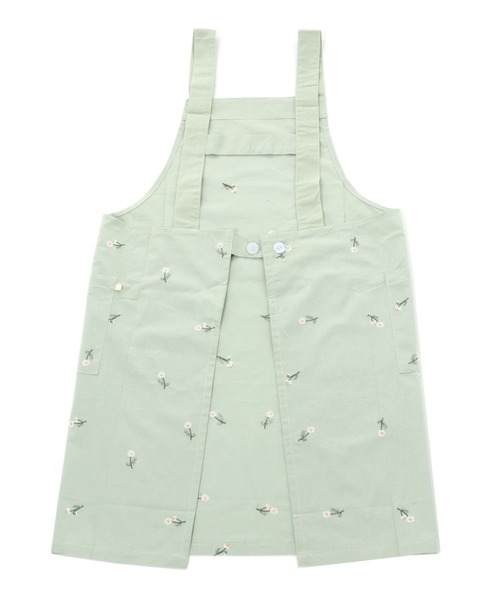 studio CLIP（スタディオクリップ）の「カモミール刺繍H型エプロン（エプロン・レディース・グリーン/ネイビー/ベージュ・FREE）」の6枚目の写真