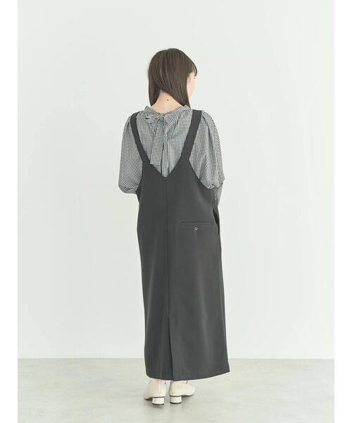 AMERICAN HOLIC(アメリカンホリック)の「【WEB限定・小柄女性向け】両VネックIラインワンピース(ワンピース・レディース・ブラック・XS)」の13枚目の写真