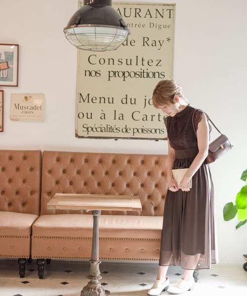 Andemiu（アンデミュウ）の「【WEB限定サイズ】10th/レースキリカエドレス994438（ドレス・レディース・ブラウン/ライム/ピンク/ブラック/アーミー・LARGE/MEDIUM/SMALL）」の17枚目の写真