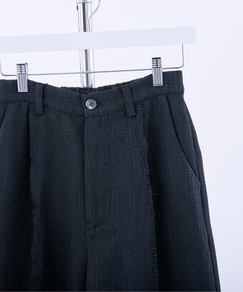 Ellno Loset(エルノロゼット)の「ツイードフリンジワイドストレートパンツ/セットアップ対応(その他パンツ・メンズ・ブラック・MEDIUM/LARGE/X-SMALL/SMALL)」の16枚目の写真