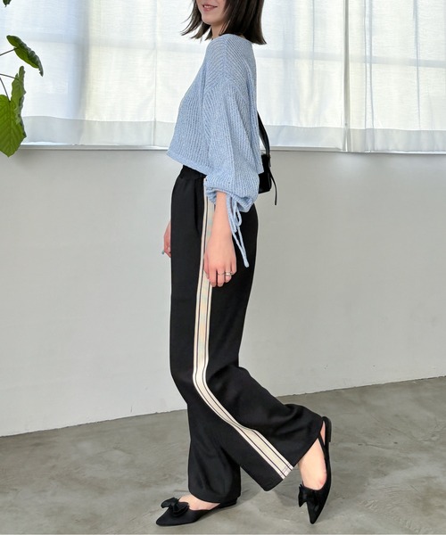 EPIMI E'PIMMY（エピミエピミー）の「【ハンドウォッシャブル】透かし編みスパンコールラメニット（ニット/セーター・レディース・ブラック/オフホワイト/グレー/ブルー・MEDIUM）」の22枚目の写真