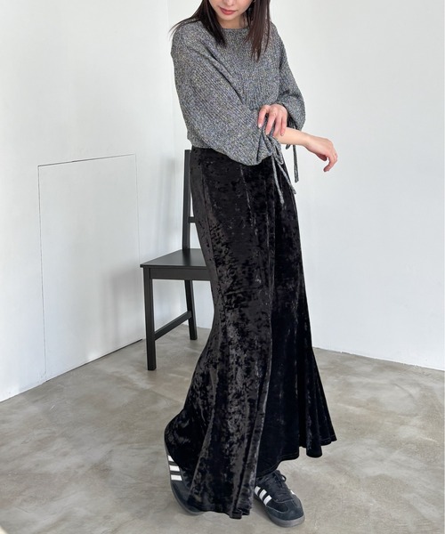 EPIMI E'PIMMY（エピミエピミー）の「【ハンドウォッシャブル】透かし編みスパンコールラメニット（ニット/セーター・レディース・ブラック/オフホワイト/グレー/ブルー・MEDIUM）」の17枚目の写真