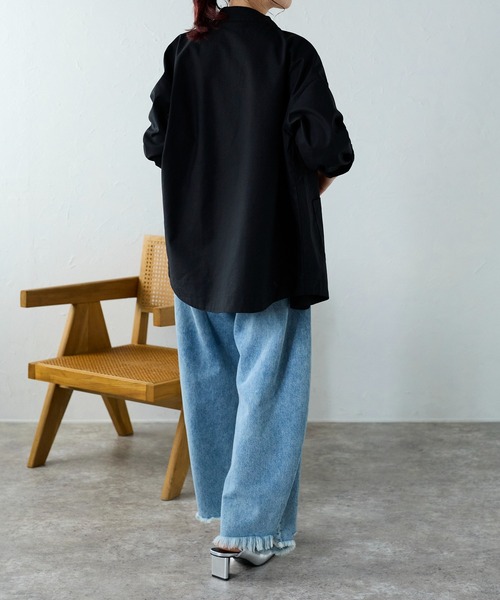 Fizz（フィズ）の「【Fizz/フィズ】　リネンテーラードジャケット（テーラードジャケット・レディース・ライトベージュ/ブラック・M）」の7枚目の写真