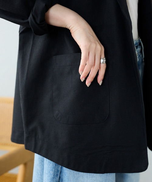 Fizz（フィズ）の「【Fizz/フィズ】　リネンテーラードジャケット（テーラードジャケット・レディース・ライトベージュ/ブラック・M）」の9枚目の写真