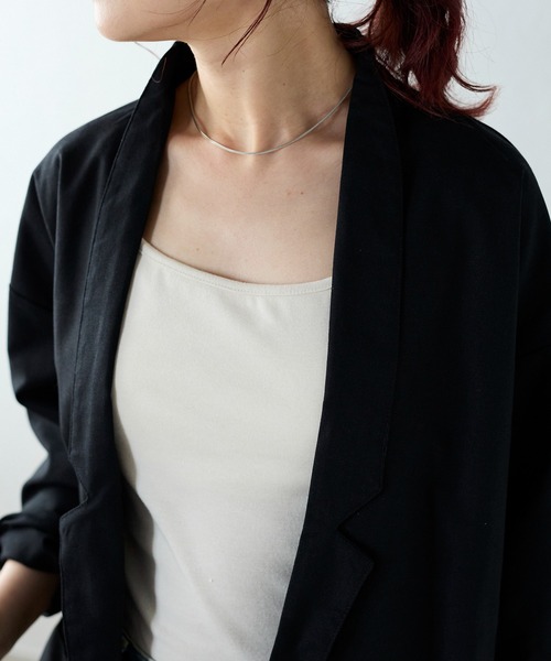 Fizz（フィズ）の「【Fizz/フィズ】　リネンテーラードジャケット（テーラードジャケット・レディース・ライトベージュ/ブラック・M）」の10枚目の写真