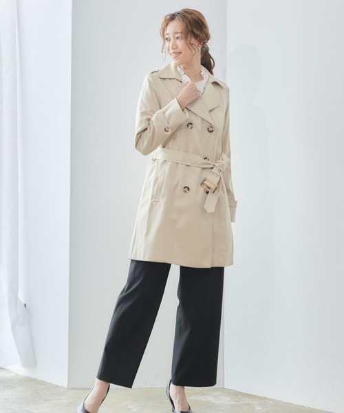 RIRIYANO（リリヤーノ）の「【RIRIYANO　トレンチコート】（トレンチコート・レディース・ベージュ/ネイビー・7号/9号/11号/13号/15号/17号/19号）」の3枚目の写真