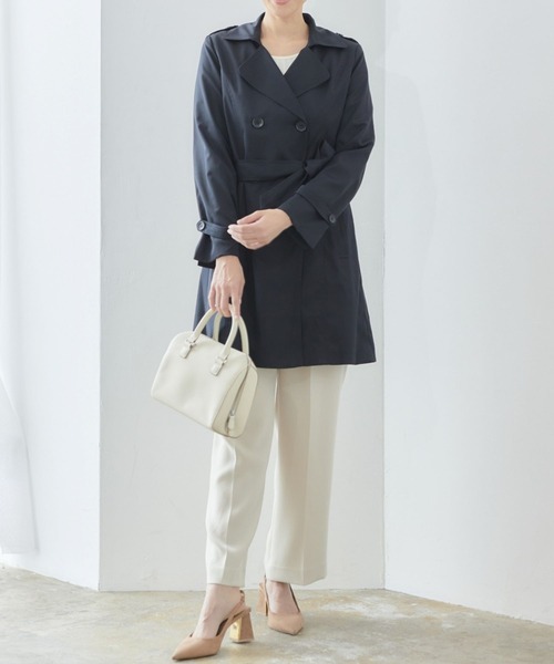 RIRIYANO（リリヤーノ）の「【RIRIYANO　トレンチコート】（トレンチコート・レディース・ベージュ/ネイビー・7号/9号/11号/13号/15号/17号/19号）」の18枚目の写真