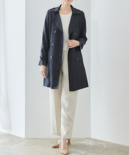 RIRIYANO（リリヤーノ）の「【RIRIYANO　トレンチコート】（トレンチコート・レディース・ベージュ/ネイビー・7号/9号/11号/13号/15号/17号/19号）」の20枚目の写真