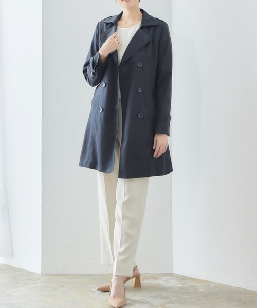 RIRIYANO（リリヤーノ）の「【RIRIYANO　トレンチコート】（トレンチコート・レディース・ベージュ/ネイビー・7号/9号/11号/13号/15号/17号/19号）」の21枚目の写真