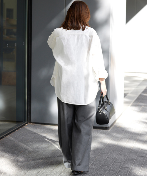 JOURNAL STANDARD relume(ジャーナルスタンダード レリューム)の「シャンブレーワークシャツ(シャツ/ブラウス・レディース・ブルー系その他/ホワイト・FREE)」の14枚目の写真