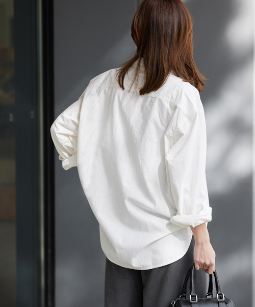 JOURNAL STANDARD relume(ジャーナルスタンダード レリューム)の「シャンブレーワークシャツ(シャツ/ブラウス・レディース・ブルー系その他/ホワイト・FREE)」の18枚目の写真