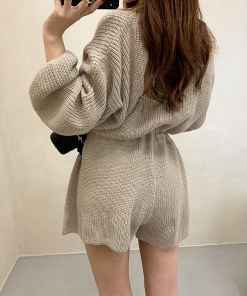 Miniministore(ミニミニストア)の「ニットオールインワン レディース長袖秋冬(つなぎ/オールインワン・レディース・ベージュ/カーキ/ブラウン/ブラック・FREE)」の22枚目の写真