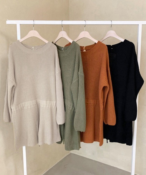 Miniministore(ミニミニストア)の「ニットオールインワン レディース長袖秋冬(つなぎ/オールインワン・レディース・ベージュ/カーキ/ブラウン/ブラック・FREE)」の12枚目の写真