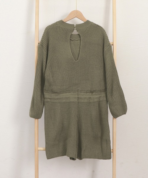 Miniministore(ミニミニストア)の「ニットオールインワン レディース長袖秋冬(つなぎ/オールインワン・レディース・ベージュ/カーキ/ブラウン/ブラック・FREE)」の8枚目の写真