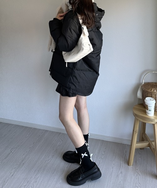 Silly（シリー）の「【コーデのポイントに！】リボンリブソックス（ソックス/靴下・レディース・ホワイト/ブラック/グレー・FREE）」の12枚目の写真