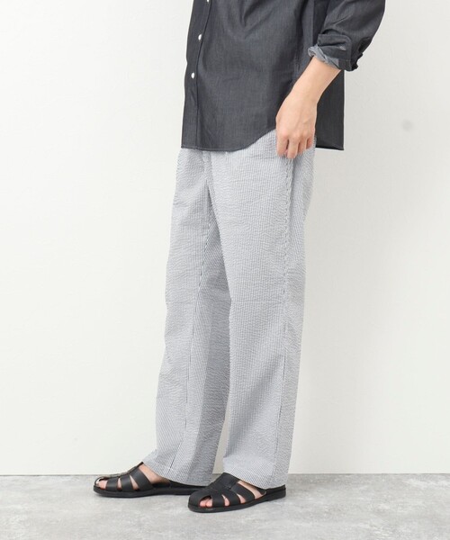 NOLLEY'S goodman(ノーリーズグッドマン)の「《セットアップ対応》【WORK ABOUT】COOLMAX サッカーイージーワイドパンツ(その他パンツ・メンズ・ホワイト系その他/ネイビー・S/M/L)」の1枚目の写真