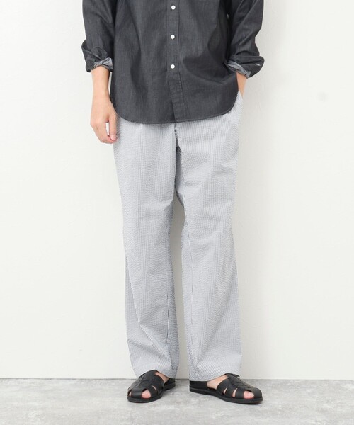 NOLLEY'S goodman(ノーリーズグッドマン)の「《セットアップ対応》【WORK ABOUT】COOLMAX サッカーイージーワイドパンツ(その他パンツ・メンズ・ホワイト系その他/ネイビー・S/M/L)」の4枚目の写真