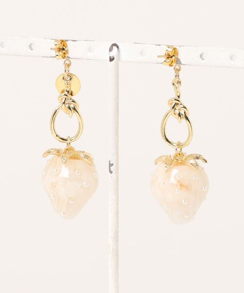 tone（トーン）の「【YM】ビジューピアス×イチゴチャーム(MA)（チャーム・レディース・ピンク系その他/ホワイト・FREE）」の6枚目の写真