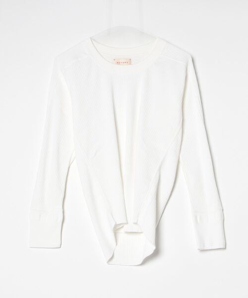 MEYAME プルオーバー　ホワイト MEYAME/メヤメ オブロングネックプルオーバー OBLONG NECK PULLOVER（T