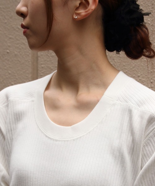 MEYAME プルオーバー　ホワイト MEYAME/メヤメ オブロングネックプルオーバー OBLONG NECK PULLOVER（T