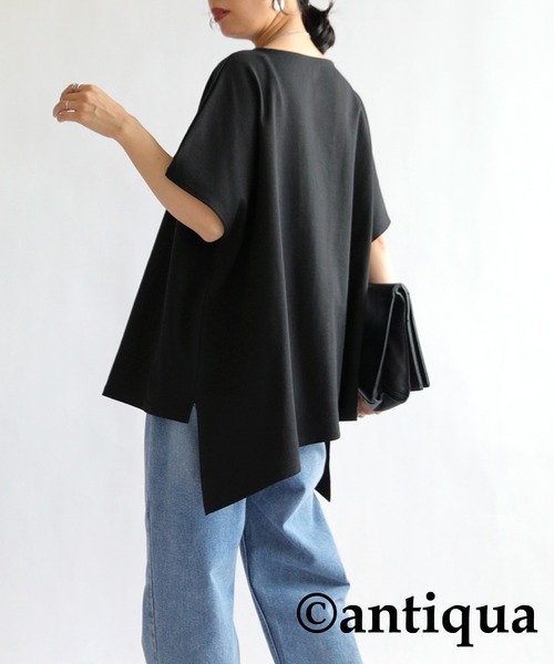 antiqua(アンティカ)の「フレンチスリーブトップス(Tシャツ/カットソー・レディース・ホワイト/ブラック/ブルー・ONESIZE)」の11枚目の写真