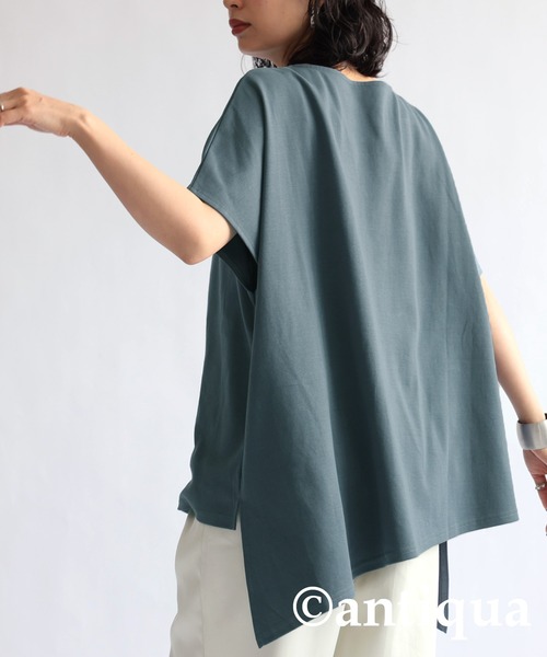 antiqua(アンティカ)の「フレンチスリーブトップス(Tシャツ/カットソー・レディース・ホワイト/ブラック/ブルー・ONESIZE)」の15枚目の写真
