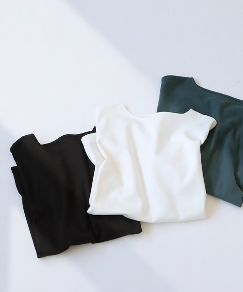 antiqua(アンティカ)の「フレンチスリーブトップス(Tシャツ/カットソー・レディース・ホワイト/ブラック/ブルー・ONESIZE)」の17枚目の写真