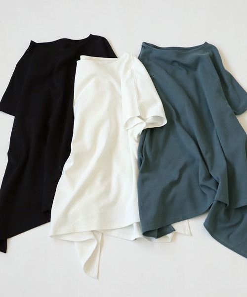 antiqua(アンティカ)の「フレンチスリーブトップス(Tシャツ/カットソー・レディース・ホワイト/ブラック/ブルー・ONESIZE)」の18枚目の写真