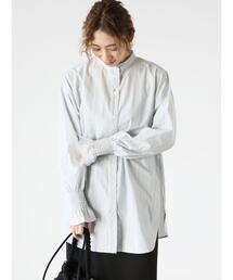 Lugnoncure | バンドカラー袖シャーリングシャツ(シャツ/ブラウス)