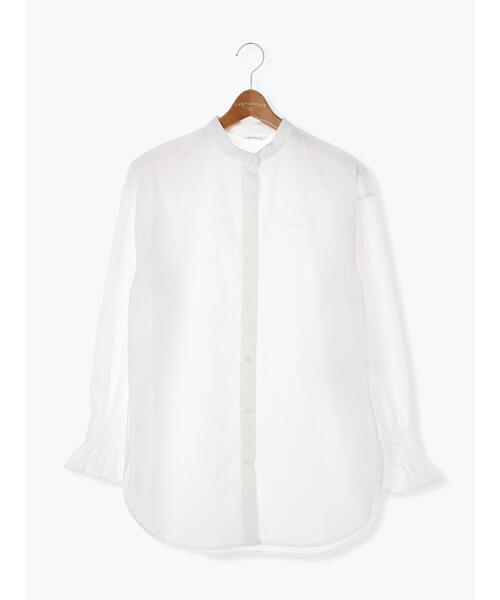 Lugnoncure（ルノンキュール）の「バンドカラー袖シャーリングシャツ（シャツ/ブラウス・レディース・オフホワイト/ブルー/サックスブルー・F）」の15枚目の写真