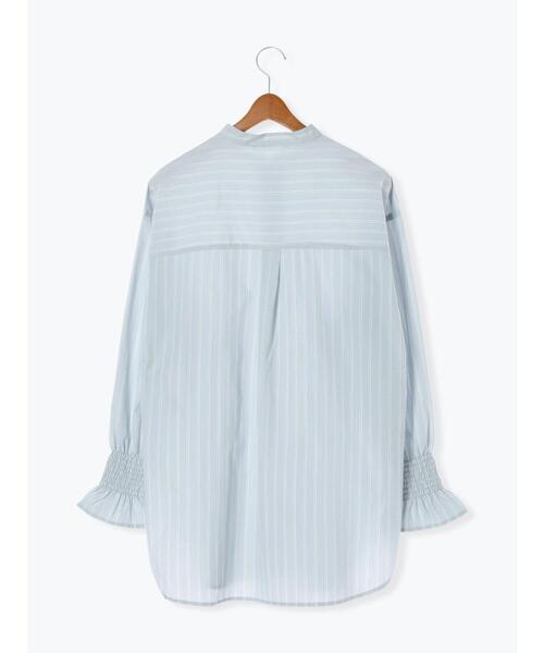 Lugnoncure（ルノンキュール）の「バンドカラー袖シャーリングシャツ（シャツ/ブラウス・レディース・オフホワイト/ブルー/サックスブルー・F）」の18枚目の写真