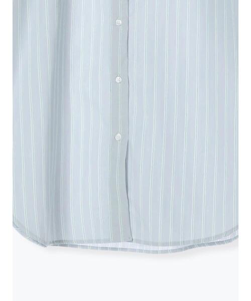 Lugnoncure（ルノンキュール）の「バンドカラー袖シャーリングシャツ（シャツ/ブラウス・レディース・オフホワイト/ブルー/サックスブルー・F）」の21枚目の写真