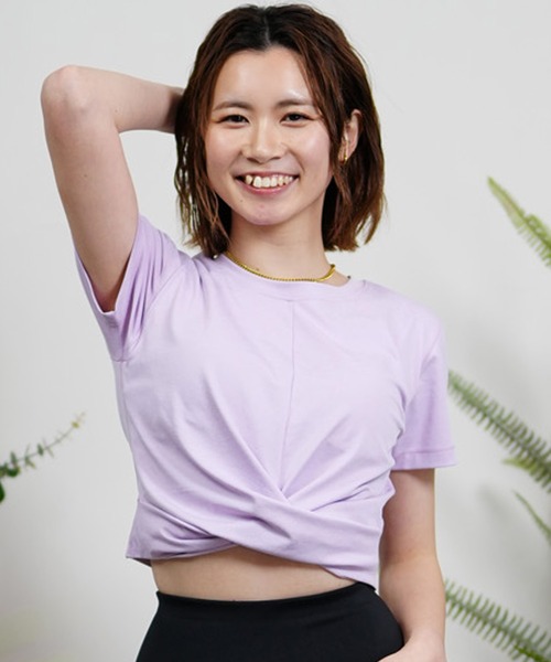 Hurley （ハーレー）の「Hurley/ハーレー 水陸両用ショート丈カップ付きTシャツ ブラトップ  WSB2421007（Tシャツ/カットソー・レディース・ホワイト/イエロー/パープル/ブラック/ダークグリーン・M/S）」の4枚目の写真