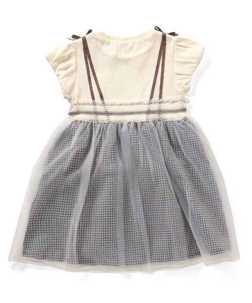 Seraph（セラフ）の「【リンク】ウエストシャーリングデザインチュールワンピース（ワンピース・キッズ・ピンク/ブラック/サックスブルー・80/90/95/100/110/120/130/140）」の13枚目の写真