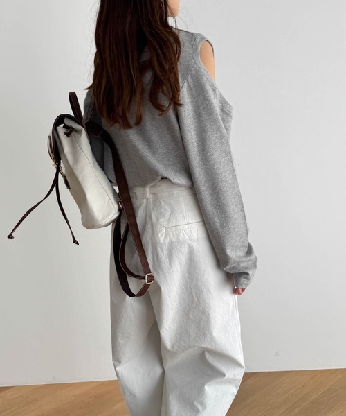 CANAL JEAN(キャナルジーン)の「RED CHOP WORKS ホールロングスリーブカットソー(Tシャツ/カットソー・レディース・グレー/ブラック/ホワイト・ONE SIZE)」の12枚目の写真