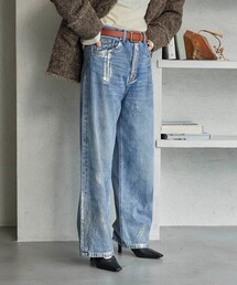 FREAK'S STORE | FREAK’S STORE/フリークスストア The Yarn. 箔プリント デニムパンツ(デニムパンツ)