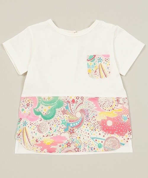sense of wonder(センスオブワンダー)の「Milky Way切替Tシャツ(Tシャツ/カットソー・キッズ・ピンク/ブルー・80cm/100cm/120cm/110cm/90cm)」の1枚目の写真