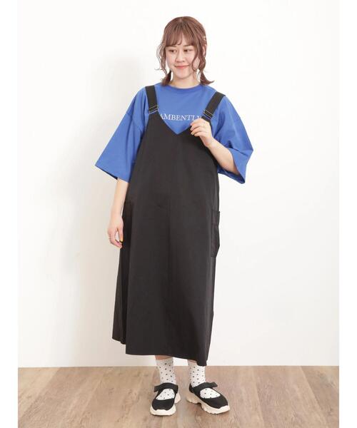 Samansa Mos2（サマンサ モスモス）の「綿ナイロンVネックジャンパー