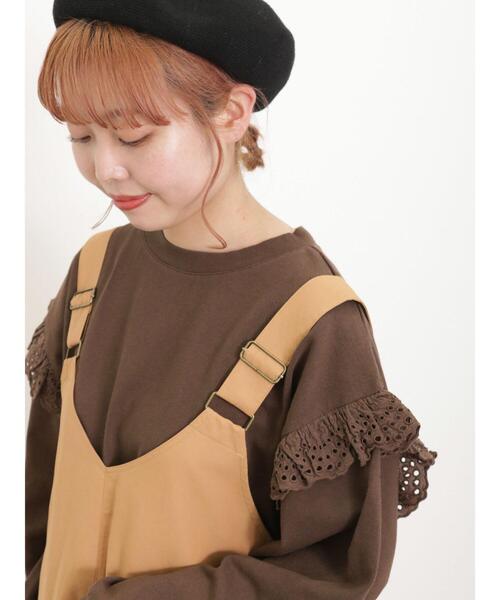 Samansa Mos2（サマンサ モスモス）の「綿ナイロンVネックジャンパー