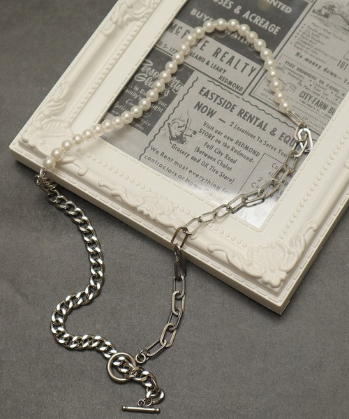 ALWAYS GOOD TIME（オルウェイズグッドタイム）の「貝パール一連/チェーンネックレス《5㎜玉》結婚式/２次会（ユニセックス）（ネックレス・レディース・シルバー系2/ゴールド系1/シルバー系3/ゴールド系2/シルバー系1・FREE）」の3枚目の写真
