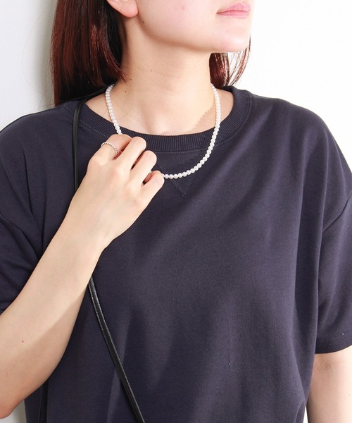 ALWAYS GOOD TIME（オルウェイズグッドタイム）の「貝パール一連/チェーンネックレス《5㎜玉》結婚式/２次会（ユニセックス）（ネックレス・レディース・シルバー系2/ゴールド系1/シルバー系3/ゴールド系2/シルバー系1・FREE）」の7枚目の写真