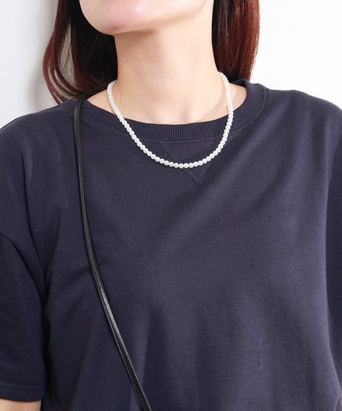 ALWAYS GOOD TIME（オルウェイズグッドタイム）の「貝パール一連/チェーンネックレス《5㎜玉》結婚式/２次会（ユニセックス）（ネックレス・レディース・シルバー系2/ゴールド系1/シルバー系3/ゴールド系2/シルバー系1・FREE）」の8枚目の写真