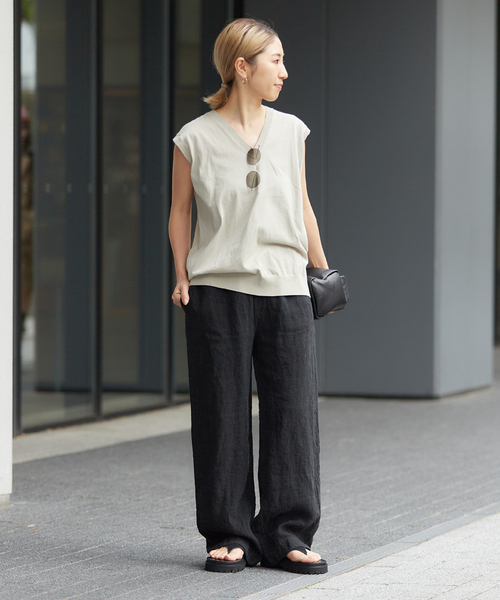 週末お値下！プラージュ　Washer Linen Relax パンツ Washer Linen Relax パンツ（その他パンツ）｜Plage（プラージュ